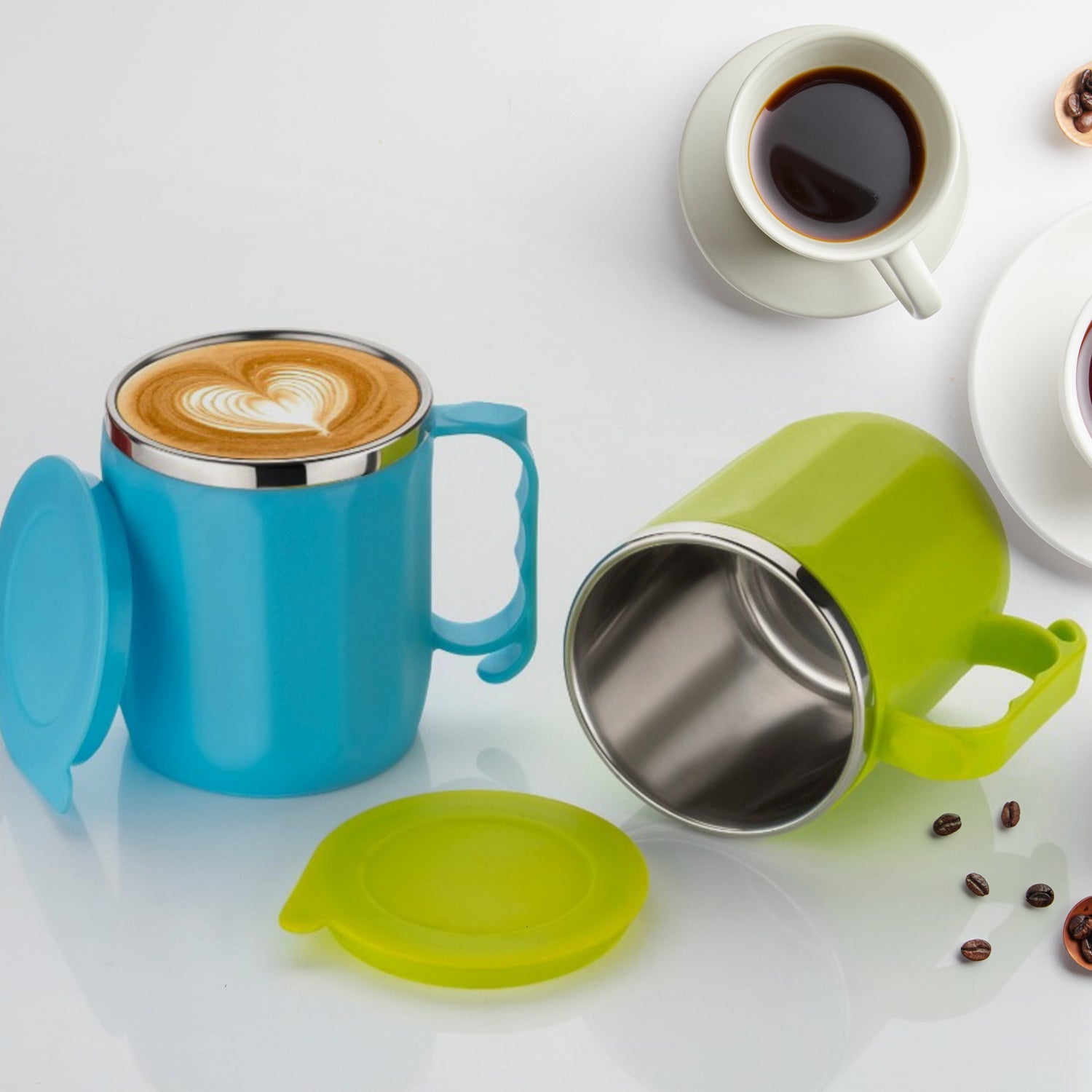 Customize 250ML Stainless Steel Mug: Insulated, Leakproof Lid, Hot/Cold Drinks (Mix Color)
