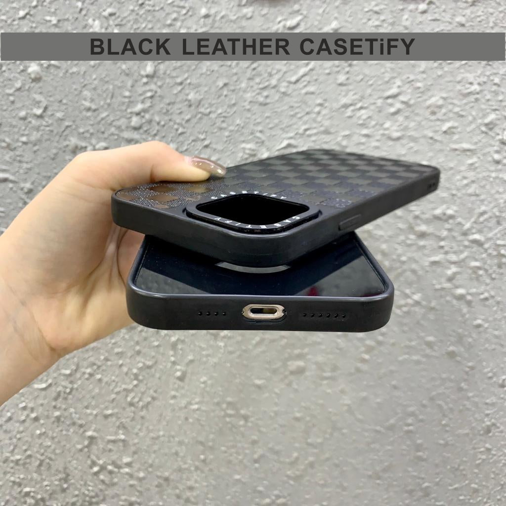 Black Leather Casetify Case Case For Samsung A13