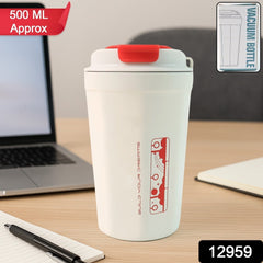 KikiKart Premium 500ml Vacuum Insulated Travel Bottle – Spill-Proof Hot & Cold Thermos