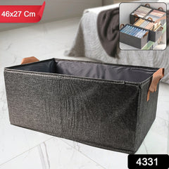 Foldable Cloth Storage Organizer Bag With Handles (Approx 46x27Cm\1Pc)