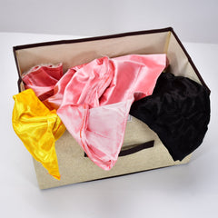 Foldable Cotton Linen Storage Box – Multi-Room Organizer with Lid & Handles
