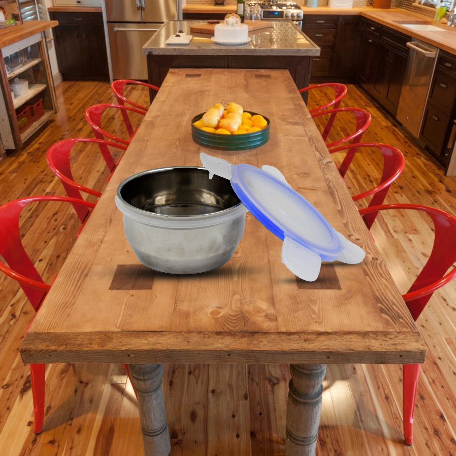 Stainless Steel Lunch Box - Multi-Compartment Airtight Container for Office, School & Travel