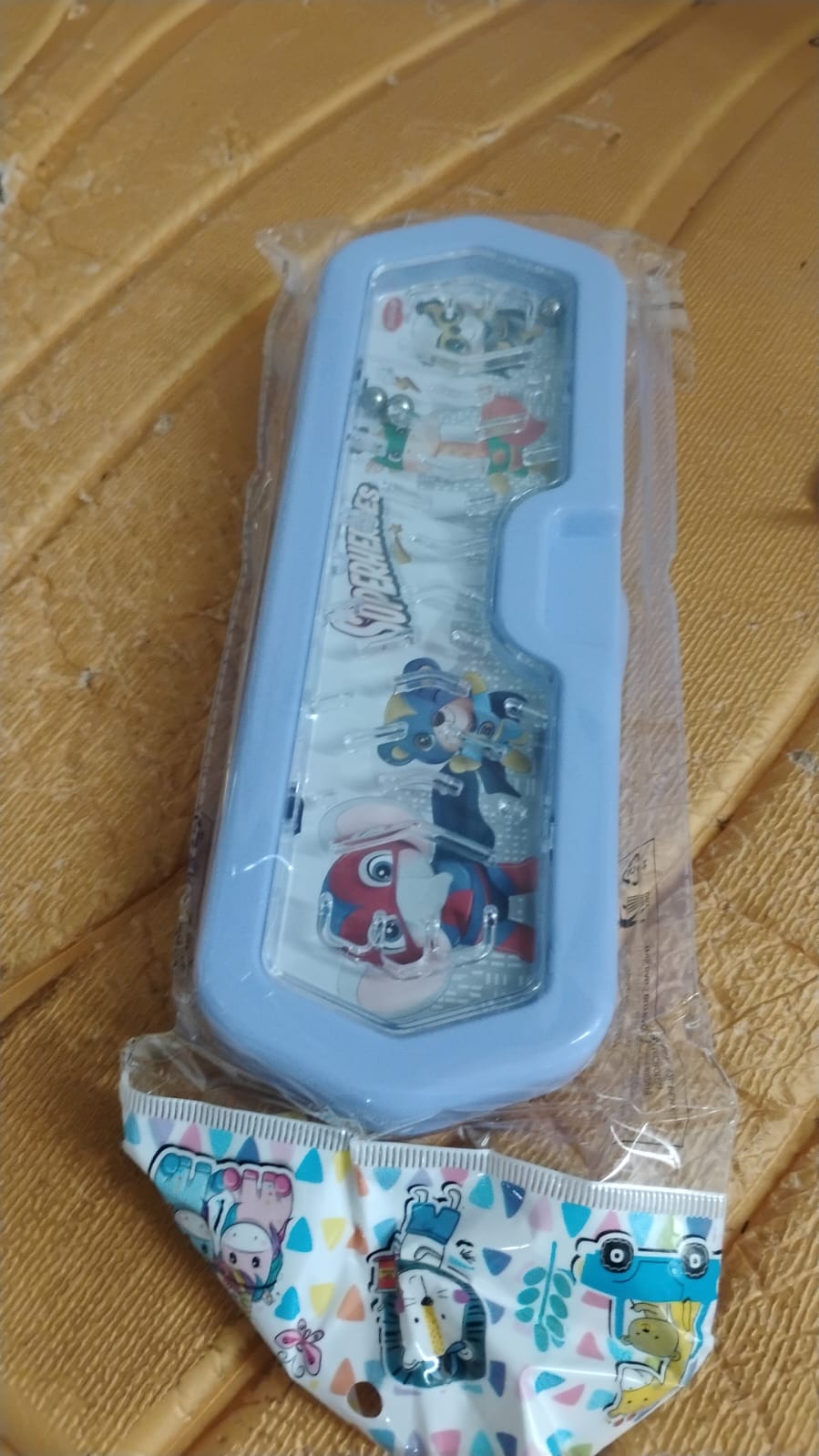 Superheroes Adventures Hard Case Pencil Box with Built-in Maze Game