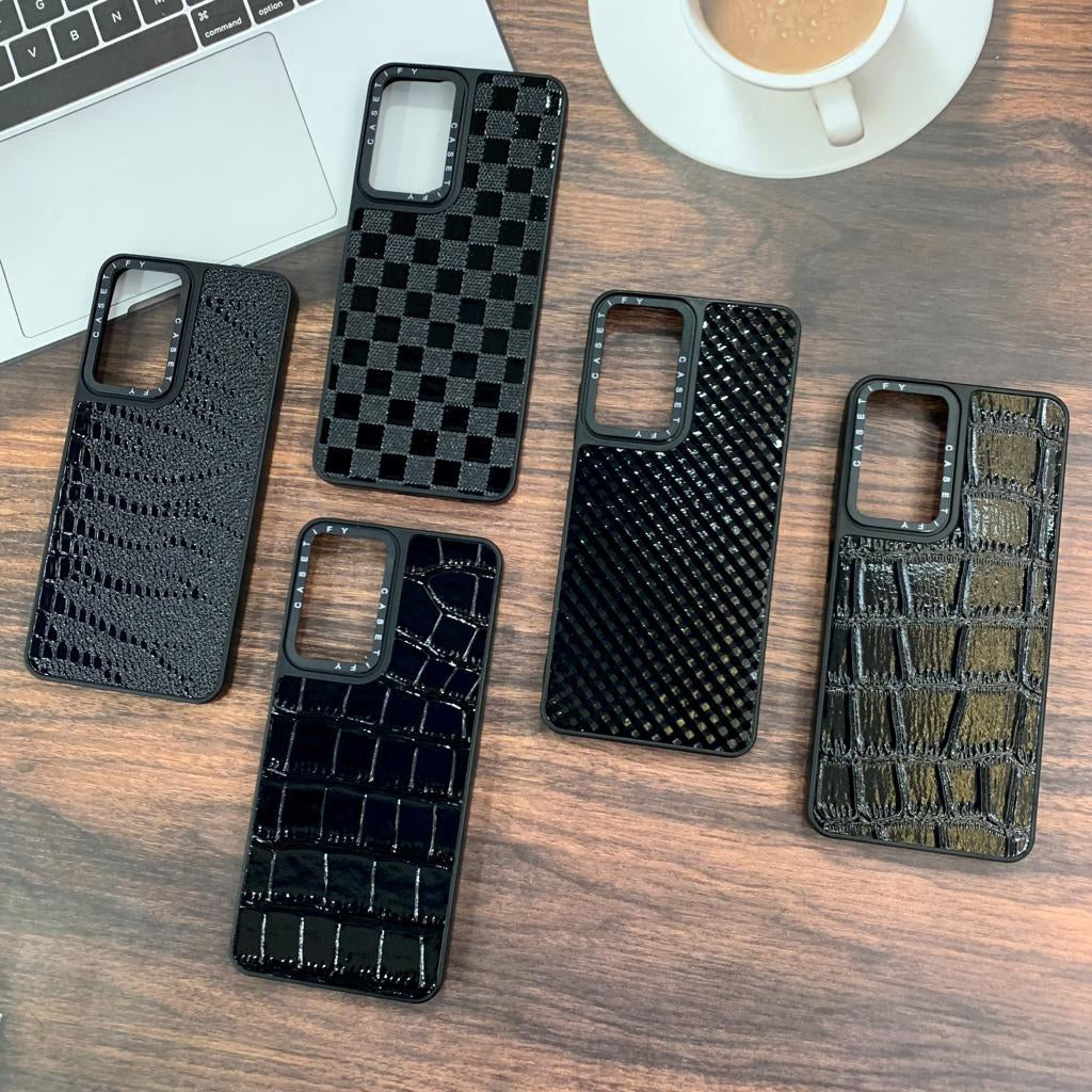 Black Leather Casetify Case Case For Realme 9