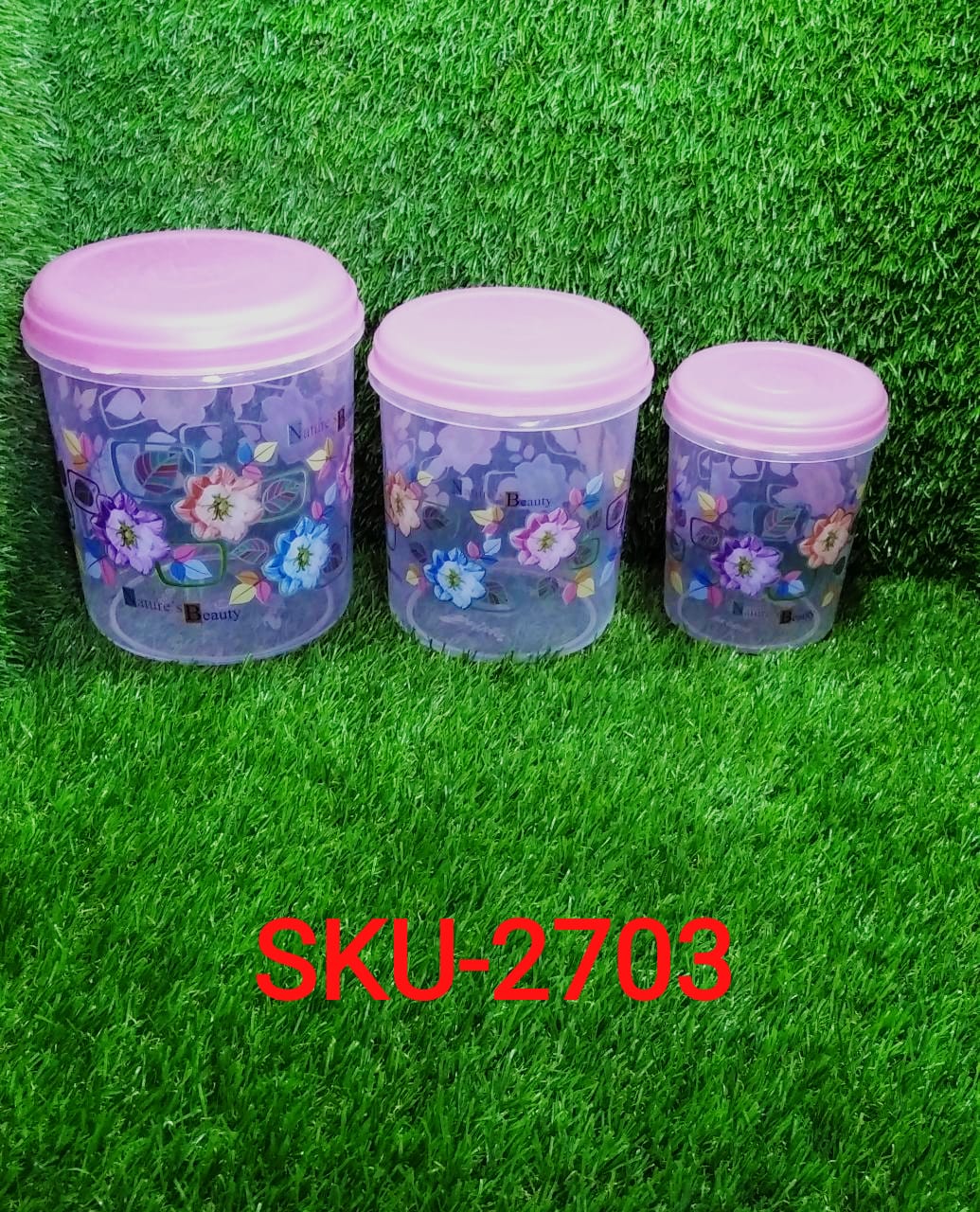 3 Pc Storage Container used in all kinds of places including household and offices for storing stuffs and items etc.