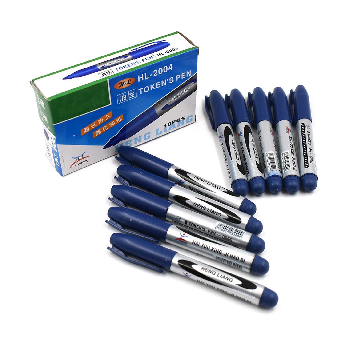 10Pc Permanent Blue Marker and pen used in studies