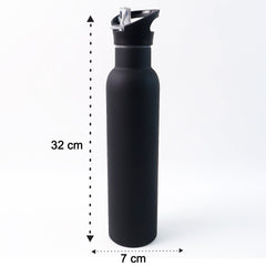 HydroFlow Pro 900ML Matte Black Leak-Proof Sports Hydration Bottle