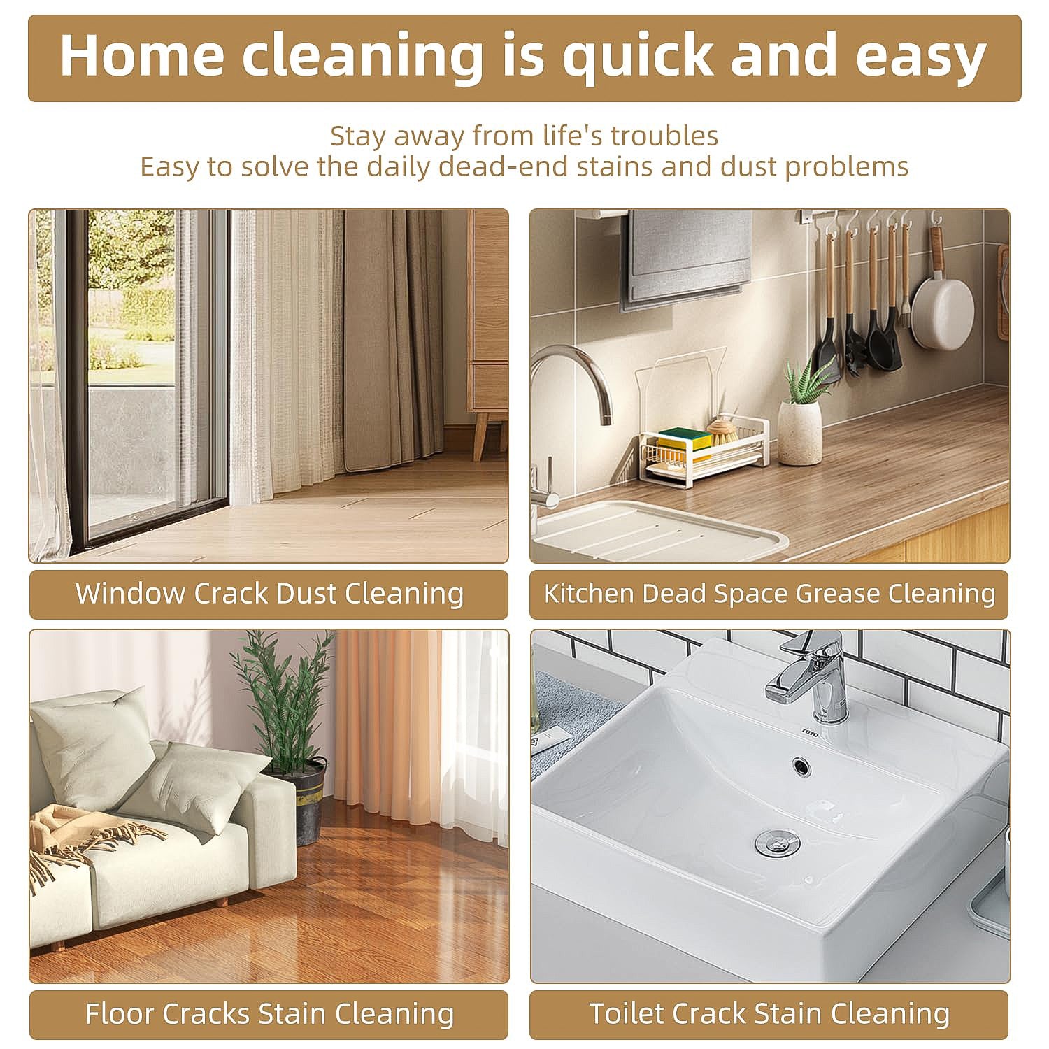 Smart Bottle-Attachable Deep Cleaning Brush for Kitchen & Bath