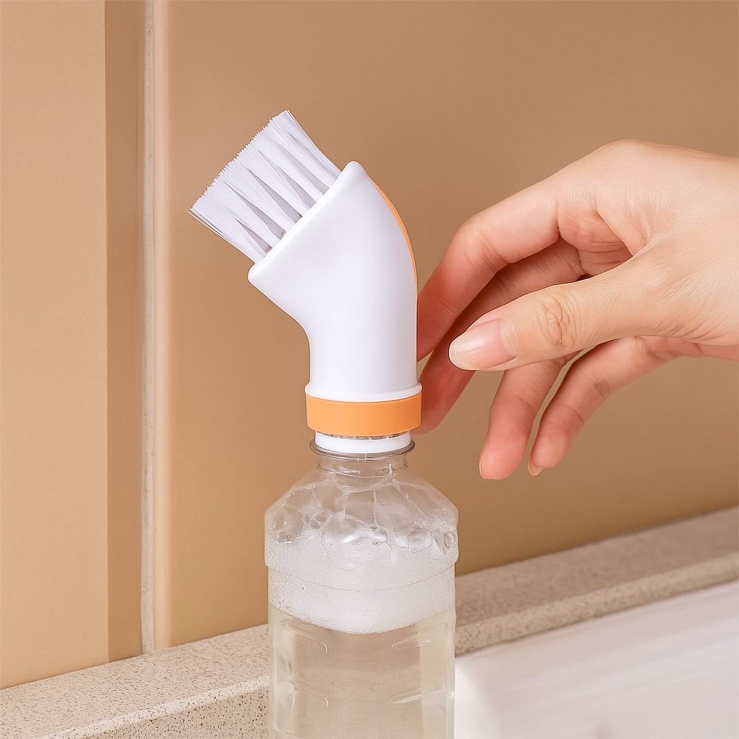 Smart Bottle-Attachable Deep Cleaning Brush for Kitchen & Bath