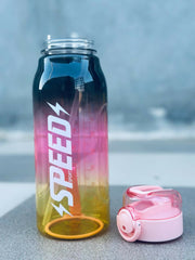 Motivational 1300 ML three shaded water bottle (BLACK AND YELLOW)