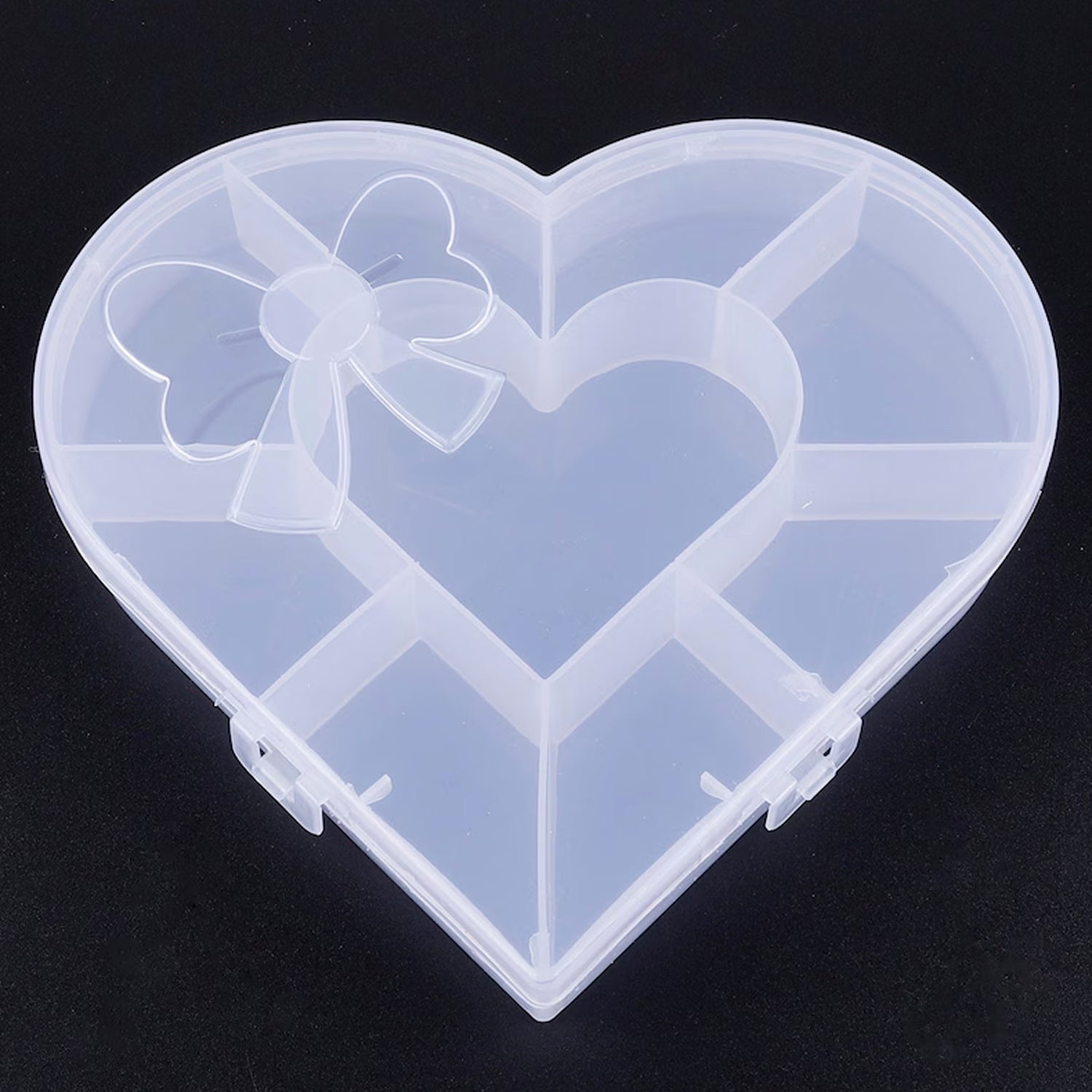 Charming Heart-Shaped 10-Compartment Multi-Purpose Craft & Bead Organizer Box