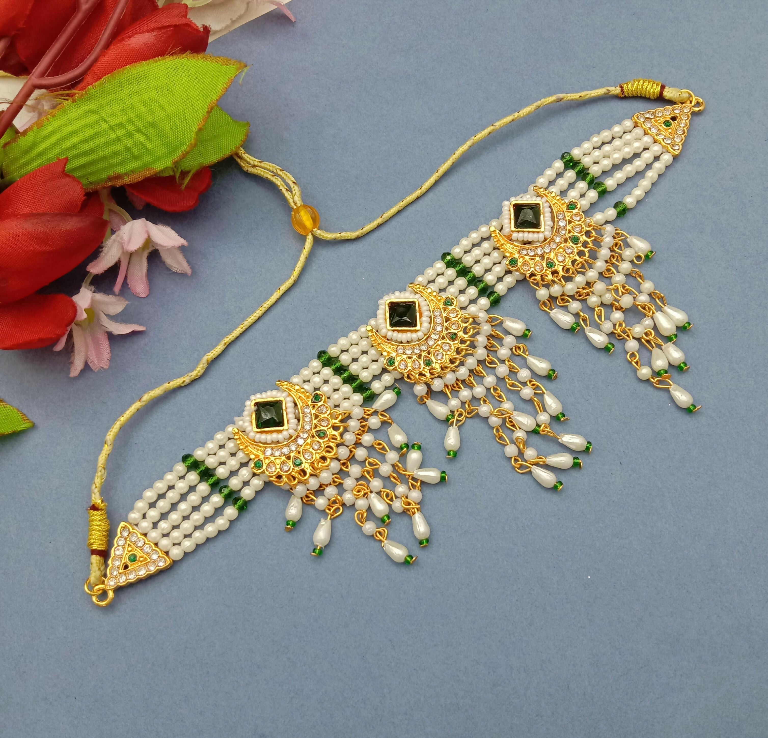 WOMAN CHOKER SET AND MATHAPATTI COMBO