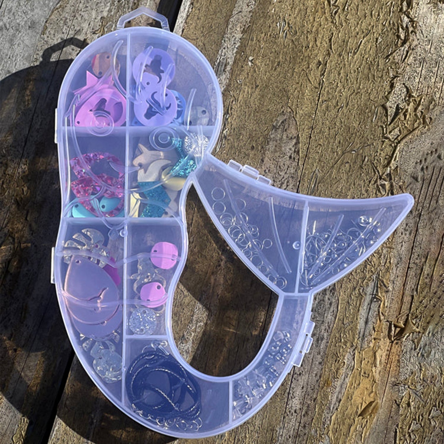 Enchanting Mermaid Treasure Keeper: Multi-Compartment Jewelry & Craft Organizer