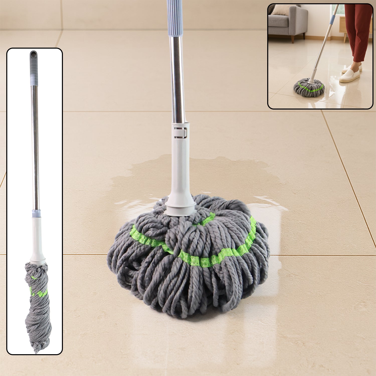 Long Handle Cotton Twist Mop (100CM - 1 Pc)
