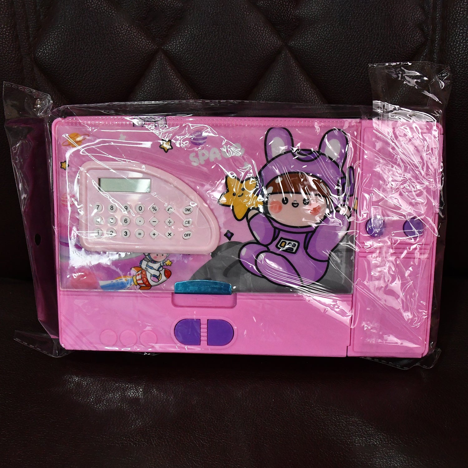 Interstellar Explorer Space Theme Pencil Box with Integrated Calculator & Organizer
