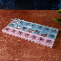 Effortless Weekly Pill Organizer | 21-Compartment AM/PM Medicine Dispenser