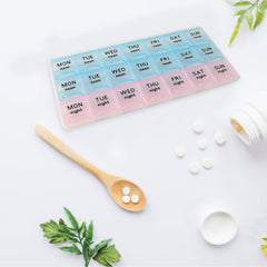 Effortless Weekly Pill Organizer | 21-Compartment AM/PM Medicine Dispenser