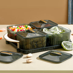 Liger Luxury Delight 4-Piece Dryfruit Storage Box (1 Set)