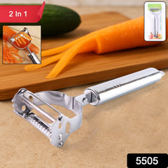 Heavy Duty 2-in-1 Multipurpose Stainless Steel Vegetable Peeler and Julienne Cutter