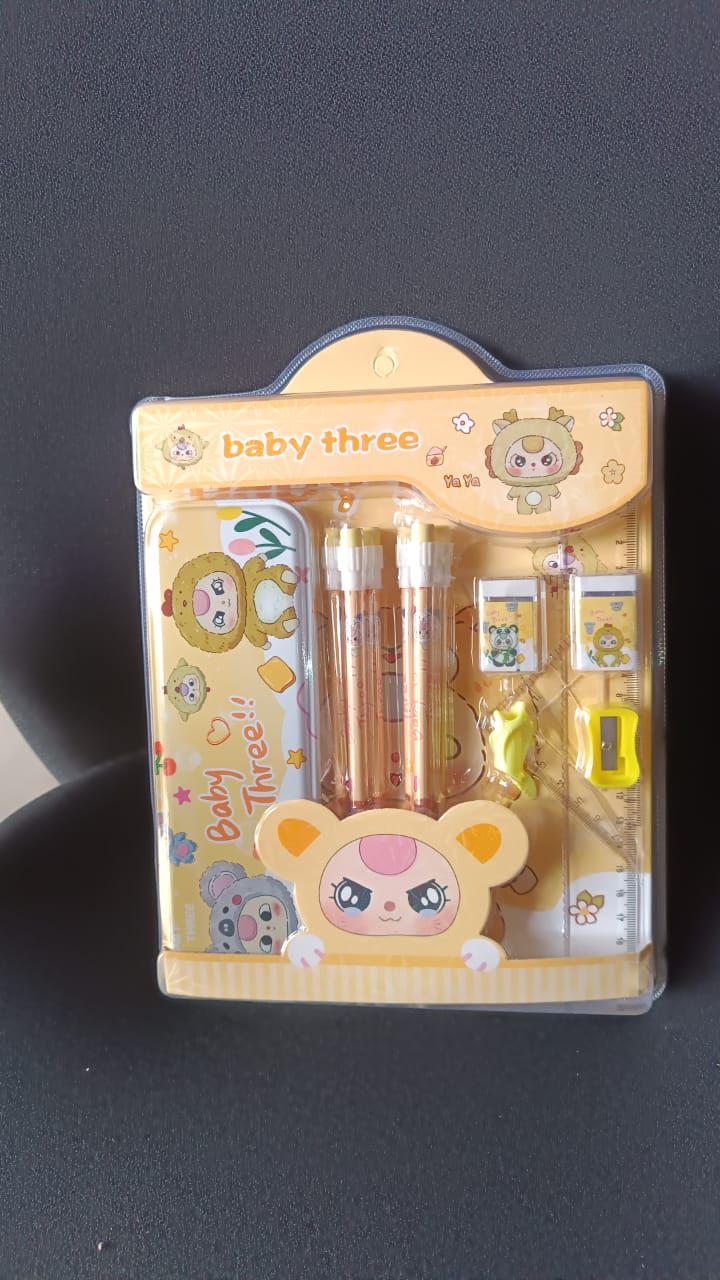 Adorable 14-Piece Cartoon Kids' School & Art Stationery Gift Set