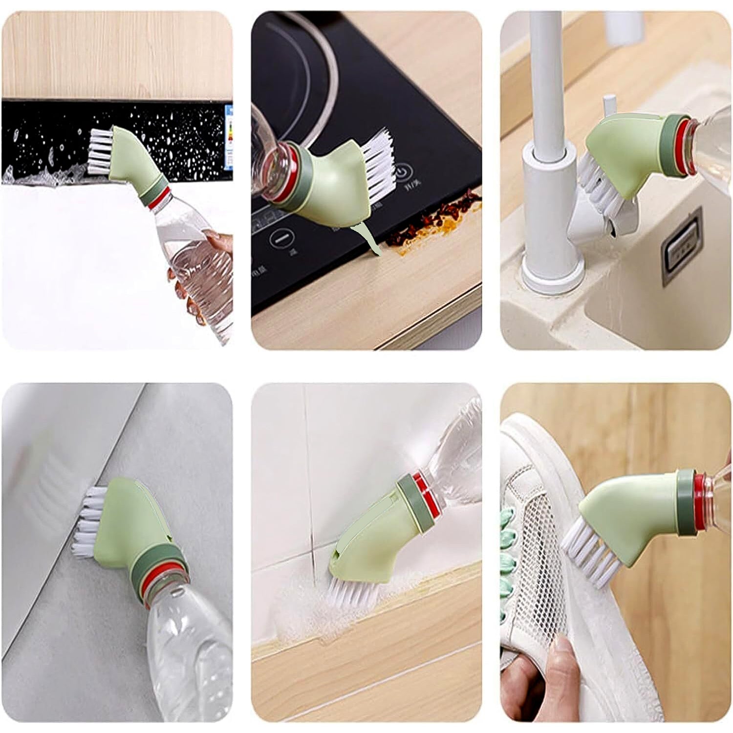 SmartFlow 2-in-1 Water Dispensing Cleaning Brush with Scraper