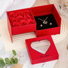 Forever Love Gift Box – Jewelry & Rose Set
