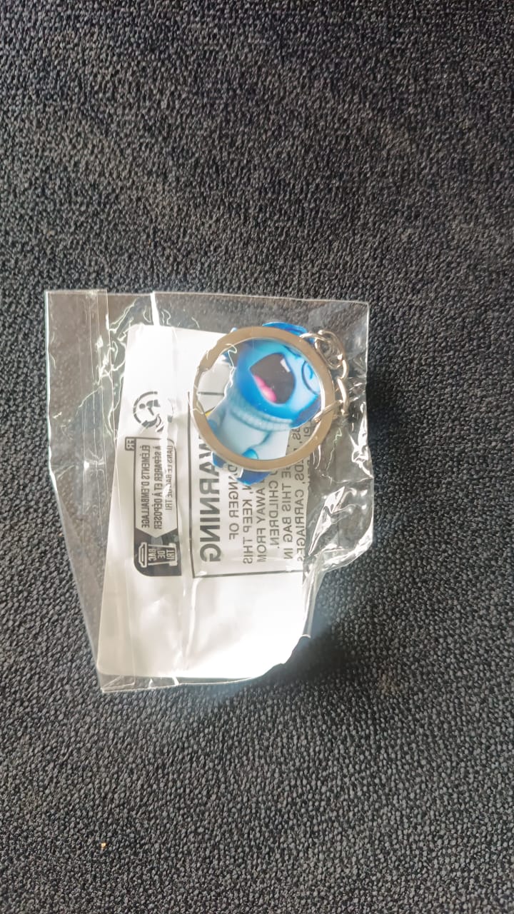 Charming Blue Girl Cartoon Keychain & Bag Charm for Kids