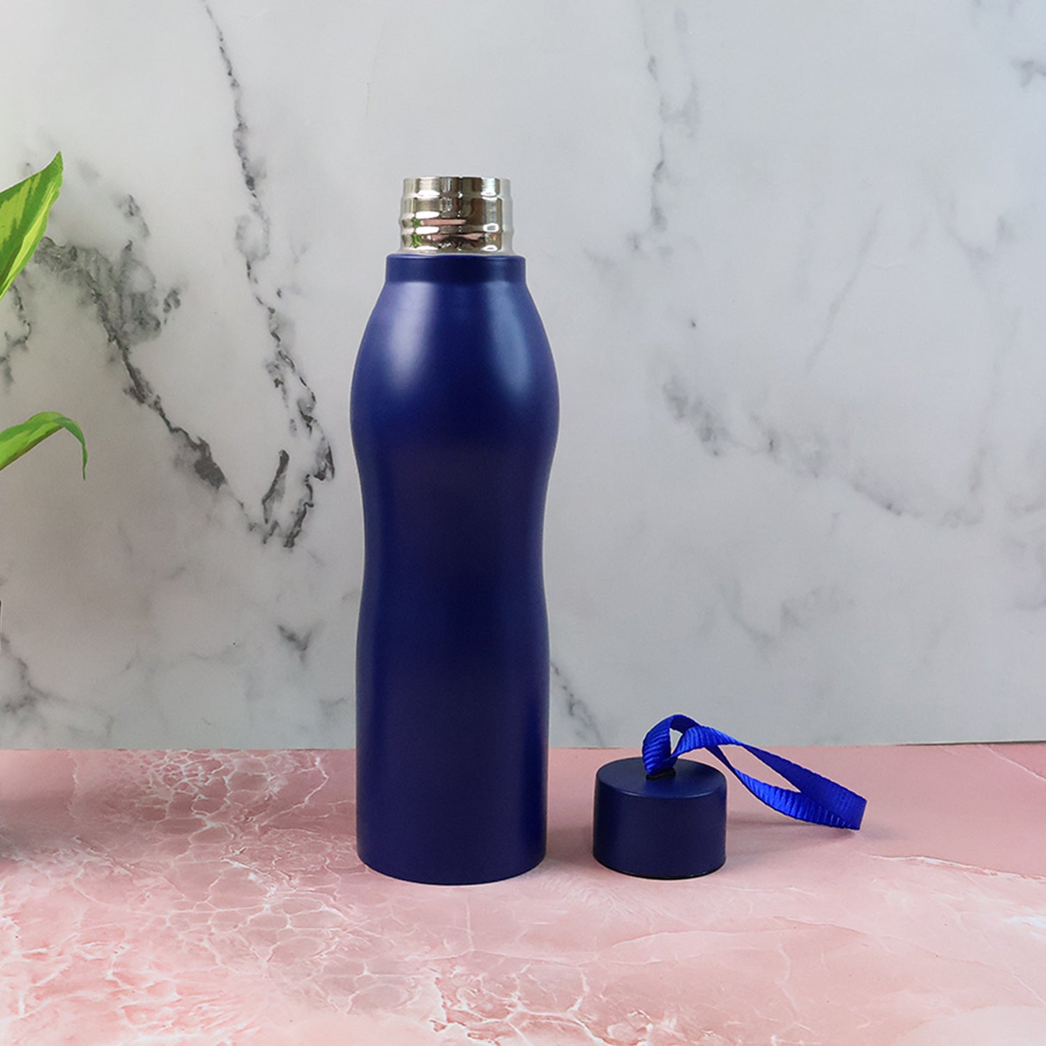 KikiKart Premium Hot & Cold Stainless Steel Vacuum Insulated Flask – 500ml Portable Bottle with Leak-Proof Cap & Carry Strap