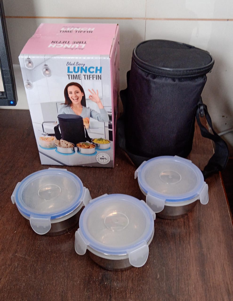 Stainless Steel Lunch Box - Multi-Compartment Airtight Container for Office, School & Travel