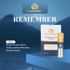 Aiglemont's Remember, 6ml Roll-on, Alcohol free, Long Lasting Attar