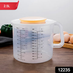 Plastic Baking Measuring Cup 2.5L Measurement with Scale Kitchen Pouring Cup