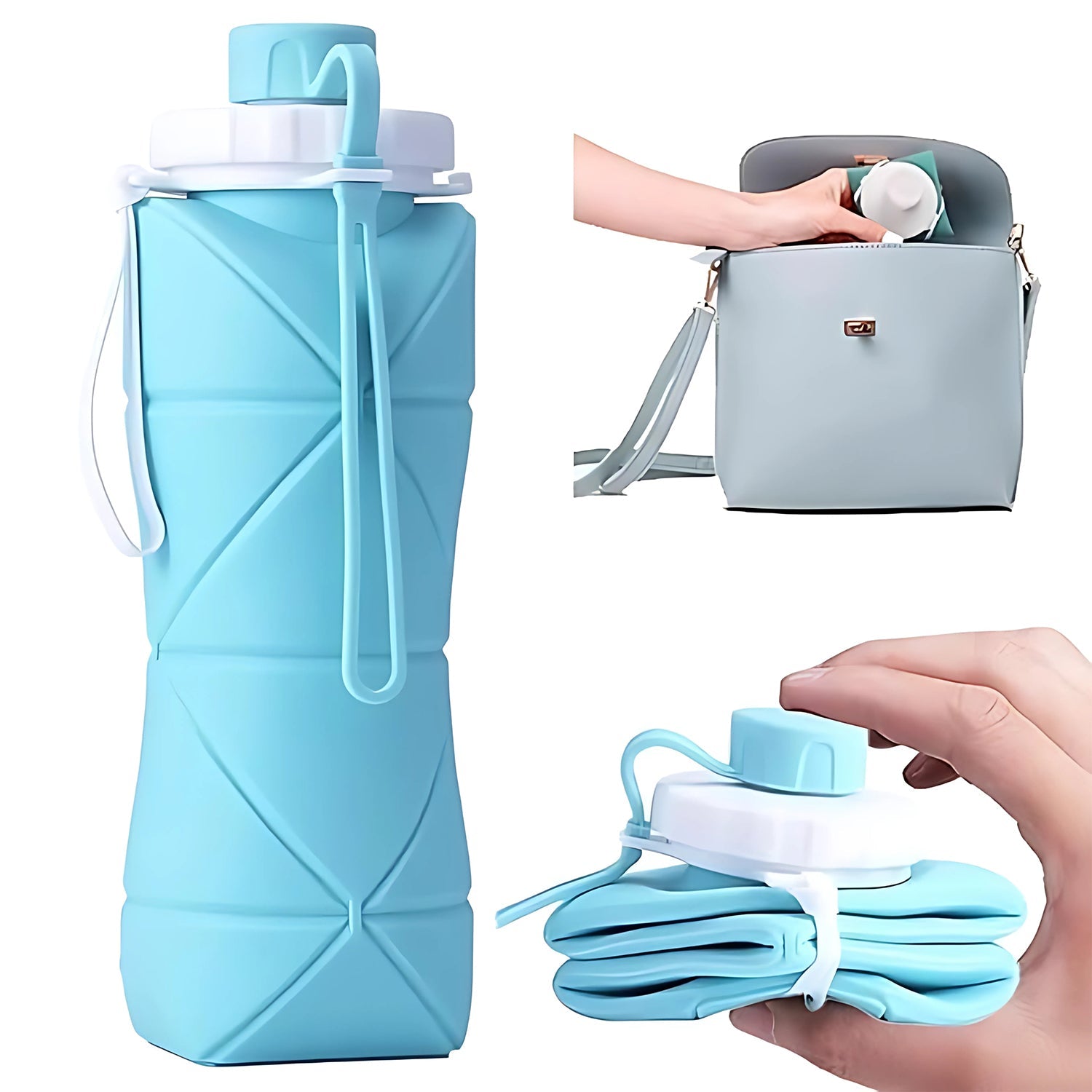 The KikiKart 600ml Collapsible Silicone Water Bottle – Your Ultimate Travel & Gym Hydration Companion