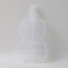 Elegant Violin-Shaped Clear Multi-Compartment Storage & Organizer Box