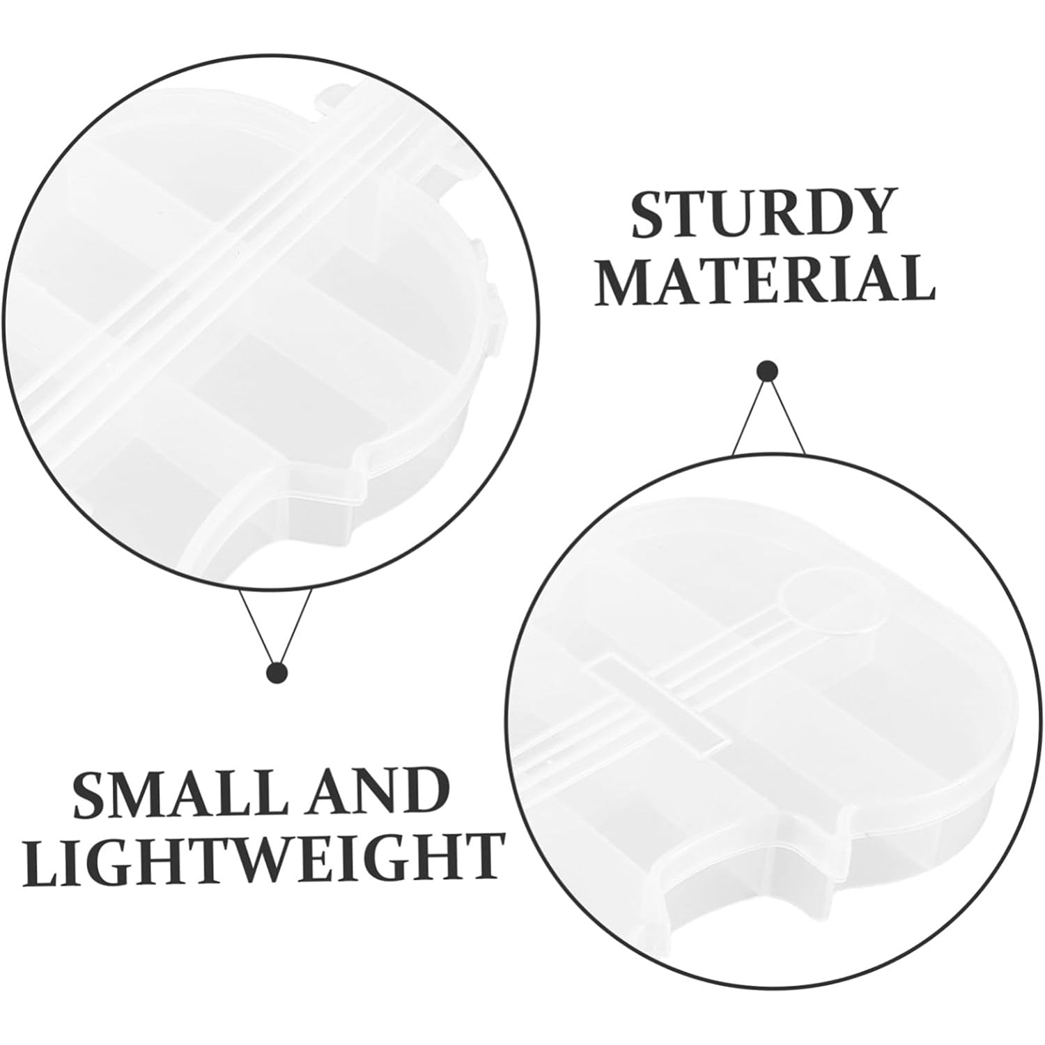 Elegant Violin-Shaped Clear Multi-Compartment Storage & Organizer Box