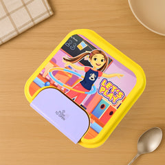 Kids Lunch Box Set with Small Inner Container, Spoon & Fork (1 Pc)