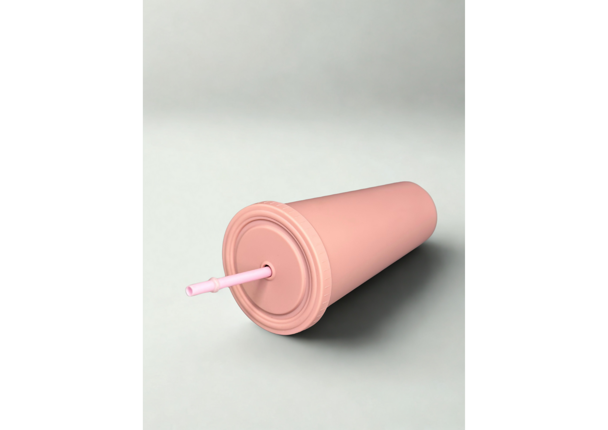 BlushSip – Matte Pink Tumbler with Straw Simple Modern Insulated Tumbler Cup with Straw Lid and Flip Lid | Reusable Water Bottle for Cold Brew Tea Iced Coffee Travel Mug | Classic Collection