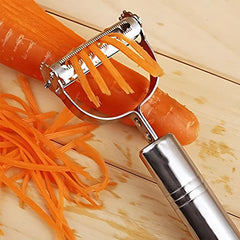Heavy Duty 2-in-1 Multipurpose Stainless Steel Vegetable Peeler and Julienne Cutter