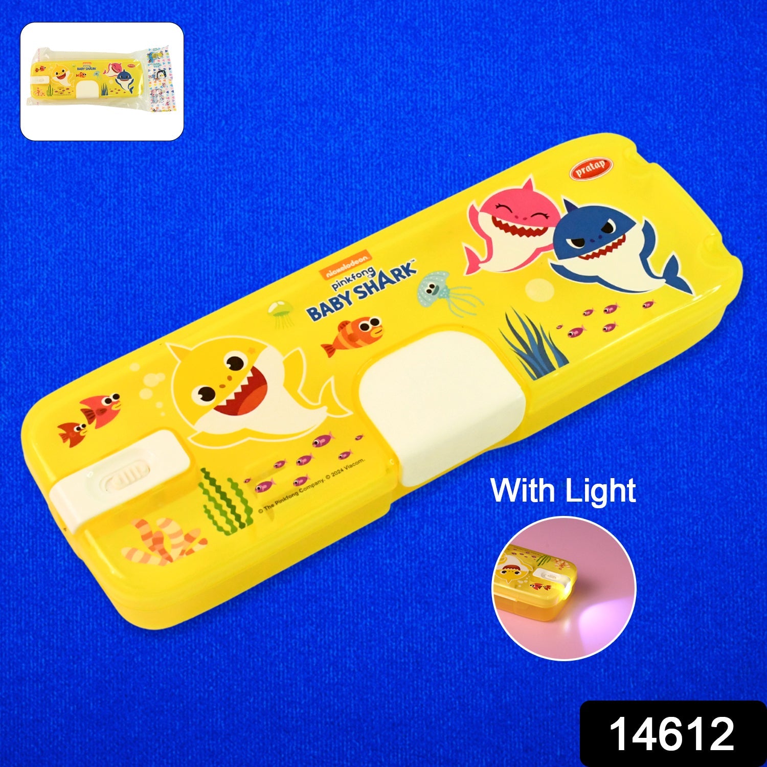 Magic LED Light-Up Cartoon Kids' Pencil Box - Dual Compartment Organizer