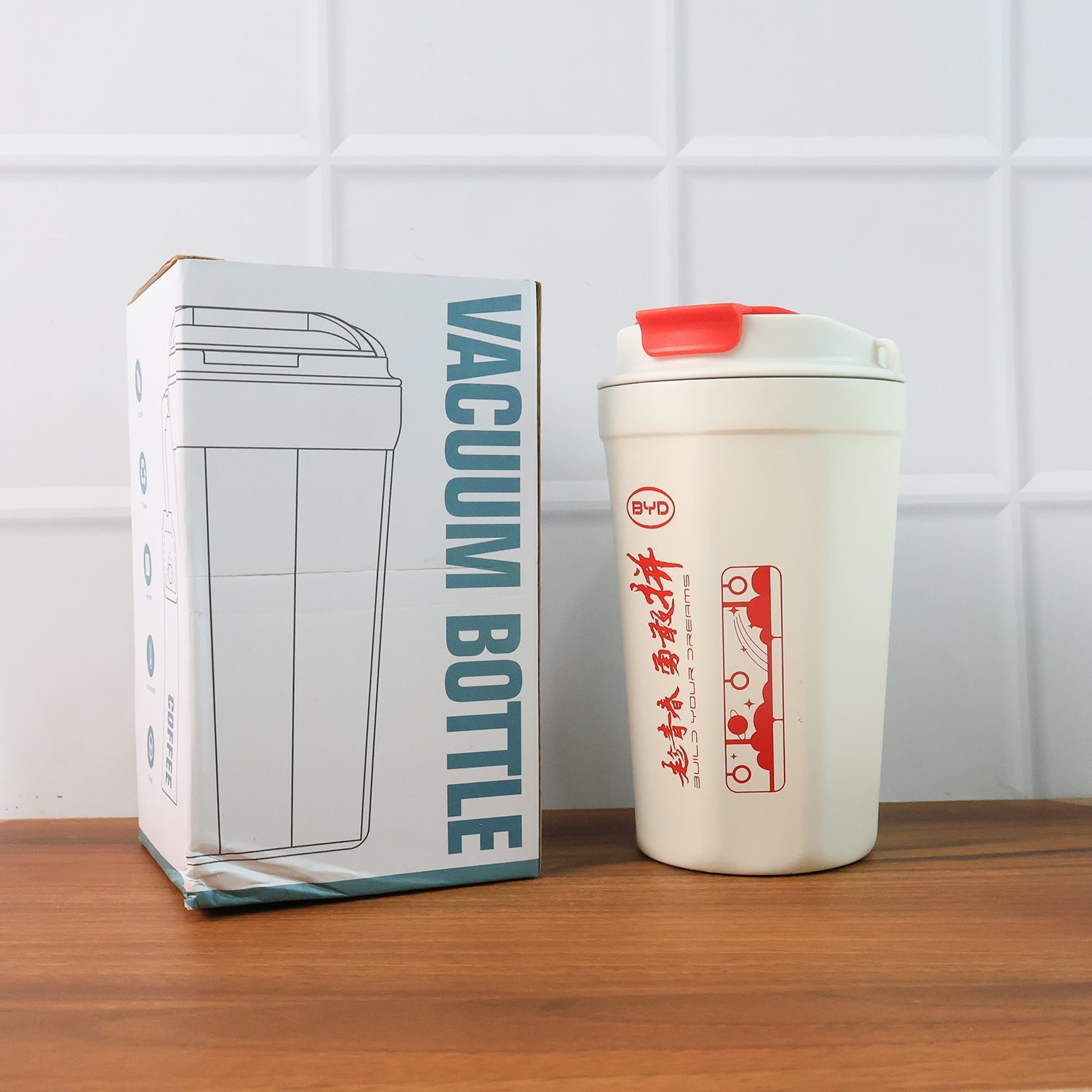 KikiKart Premium 500ml Vacuum Insulated Travel Bottle – Spill-Proof Hot & Cold Thermos