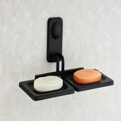 STAINLESS STEEL 1009 BLACK DOUBLE SOAP DISH