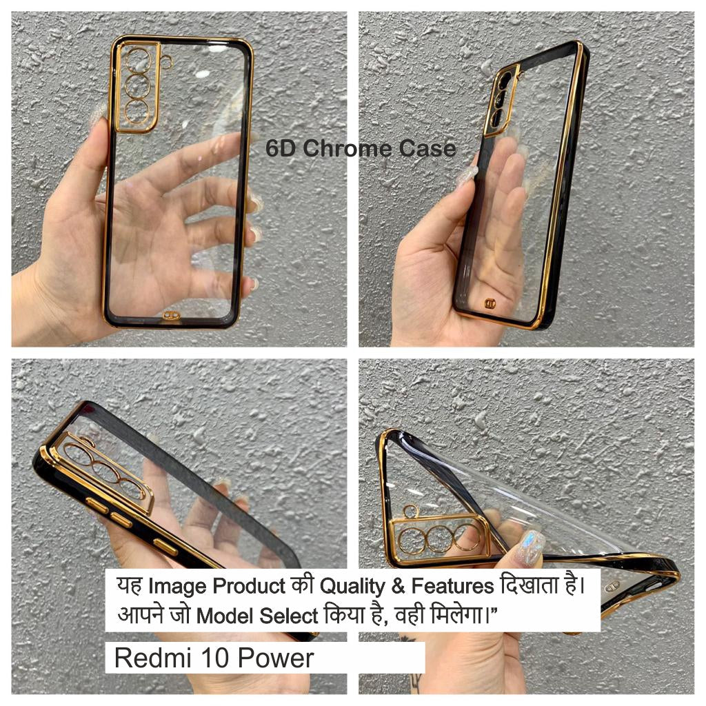 6D Chrome Soft Case Case For Redmi 10 Power